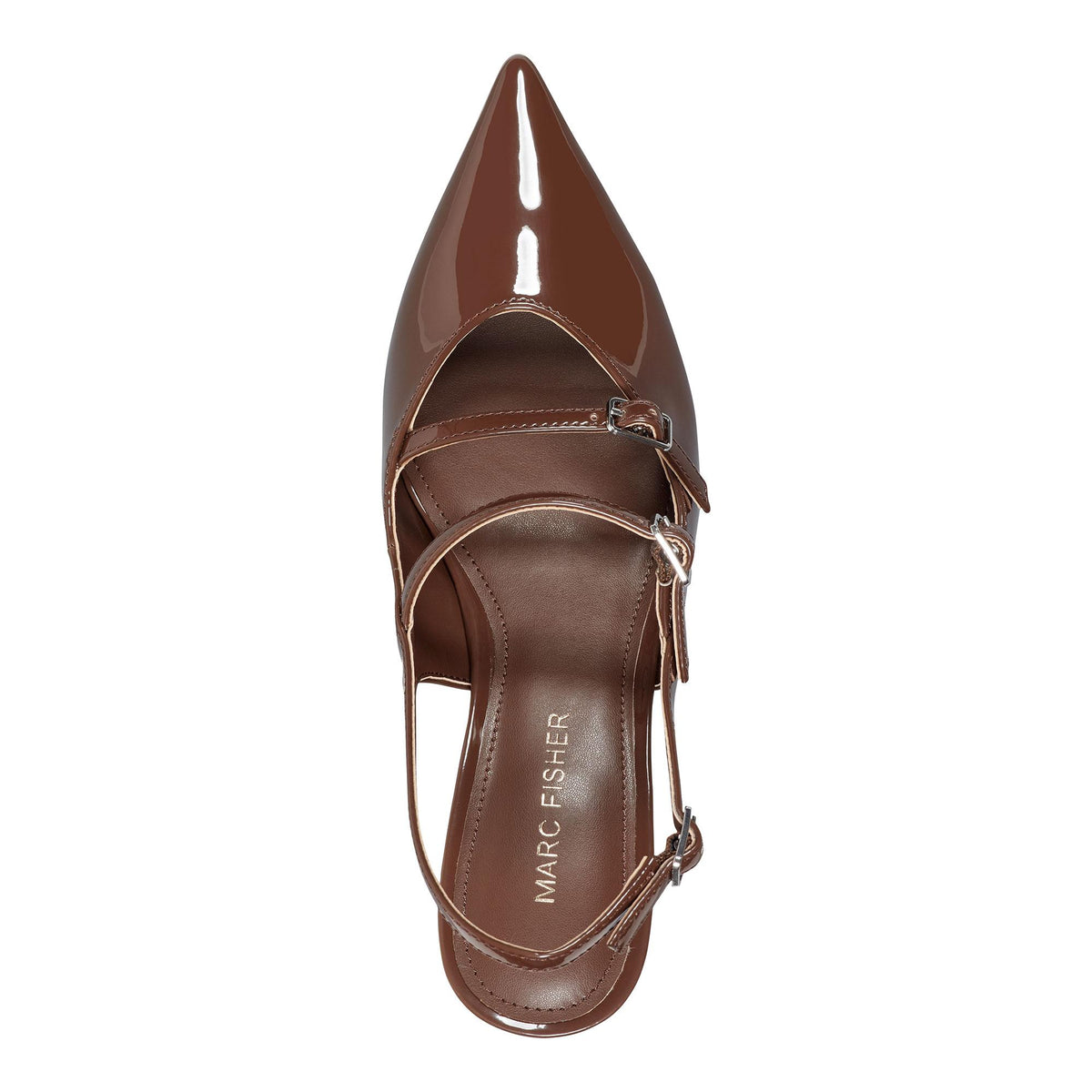Marc Fisher ALORIEY BROWN NEW PATENT PU