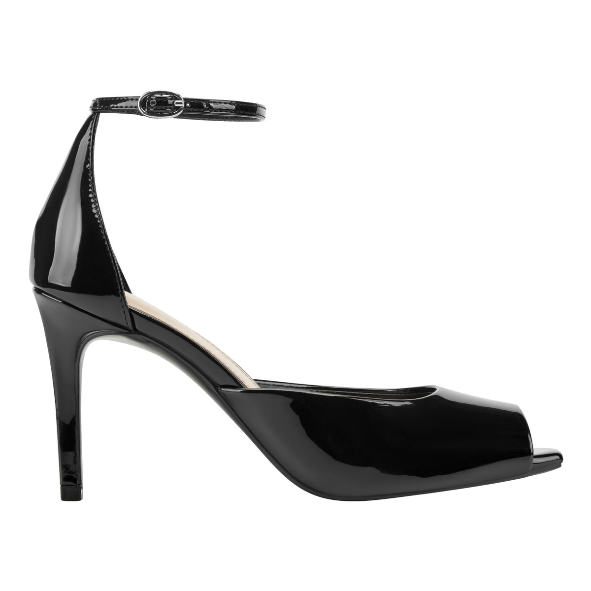 MARC FISHER VENI BLACK/NEW PATENT PU