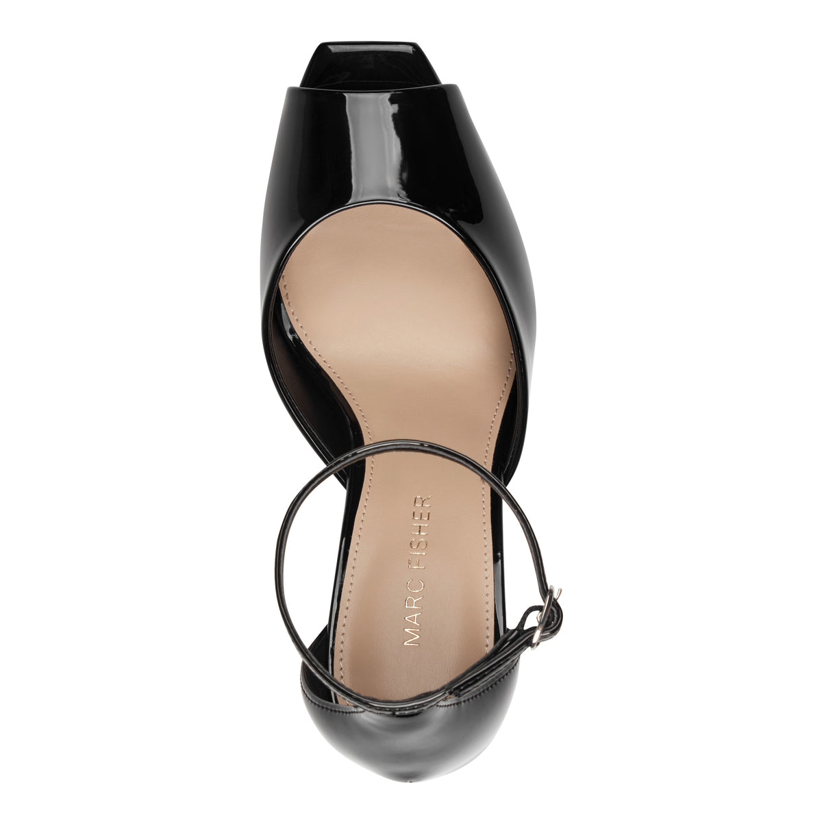 MARC FISHER VENI BLACK/NEW PATENT PU