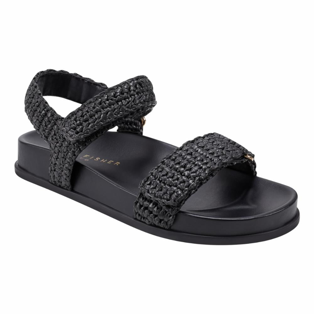 Marc Fisher LTD LENORE BLACK/PE WEAVED STRAP JH23-SNL