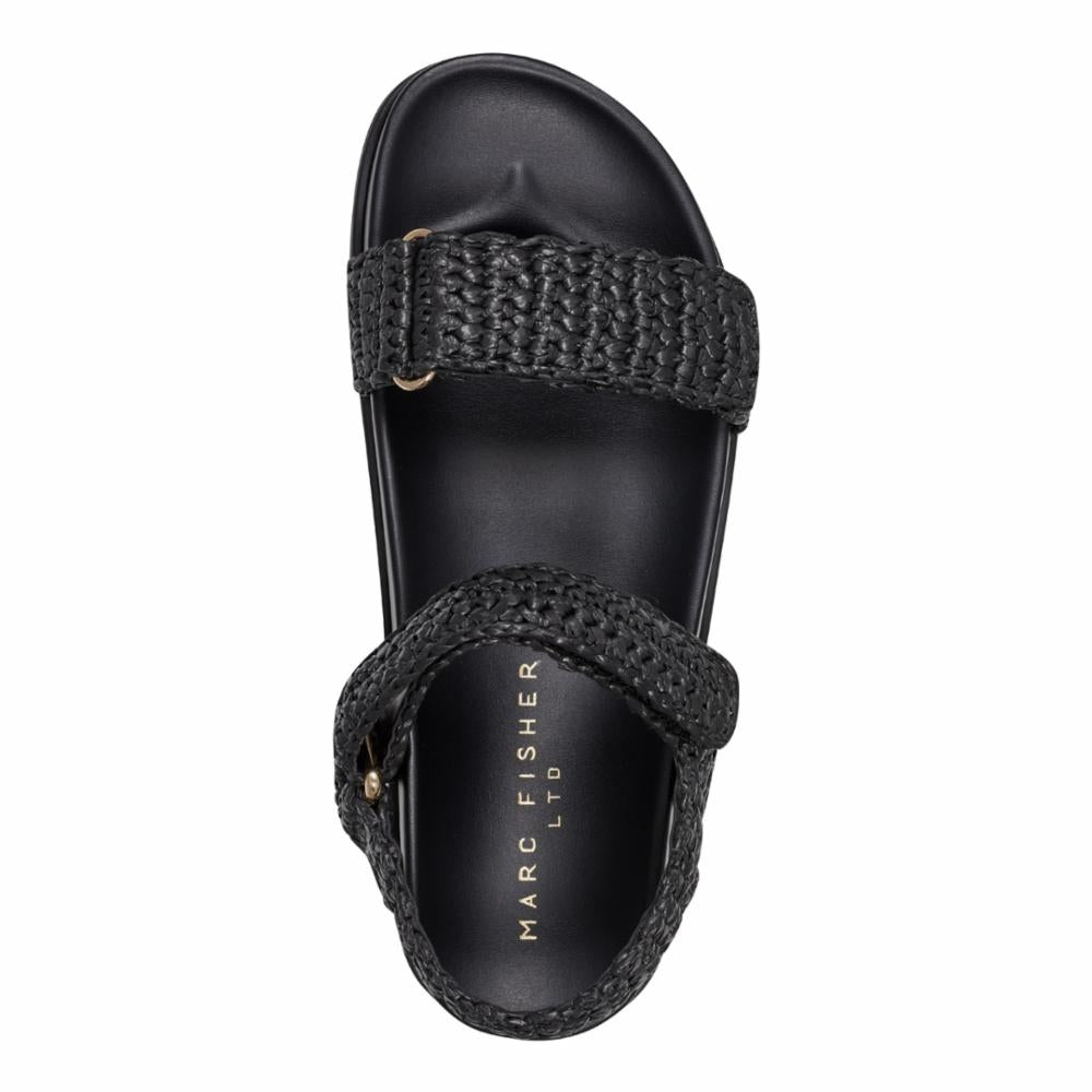 Marc Fisher LTD LENORE BLACK/PE WEAVED STRAP JH23-SNL